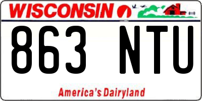 WI license plate 863NTU