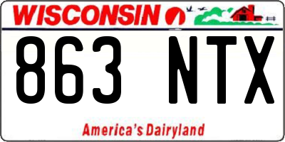 WI license plate 863NTX