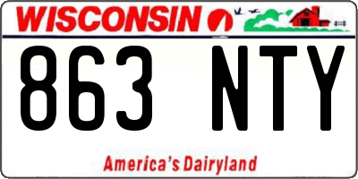 WI license plate 863NTY