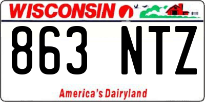WI license plate 863NTZ