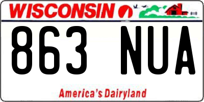 WI license plate 863NUA