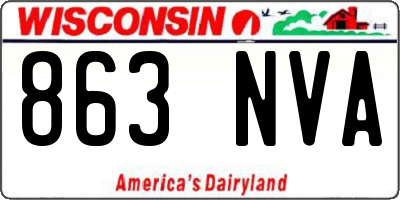 WI license plate 863NVA