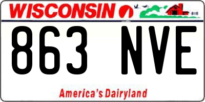 WI license plate 863NVE