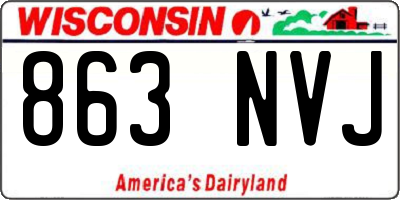 WI license plate 863NVJ