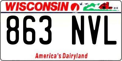 WI license plate 863NVL