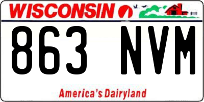 WI license plate 863NVM