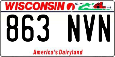 WI license plate 863NVN