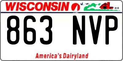 WI license plate 863NVP
