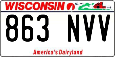 WI license plate 863NVV