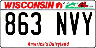 WI license plate 863NVY