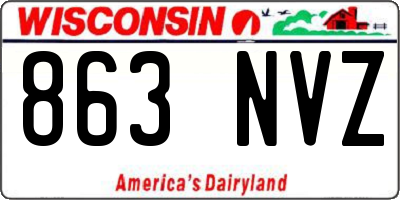 WI license plate 863NVZ