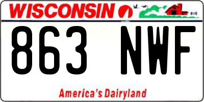 WI license plate 863NWF