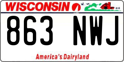 WI license plate 863NWJ