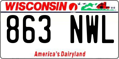 WI license plate 863NWL