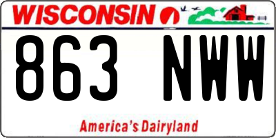 WI license plate 863NWW