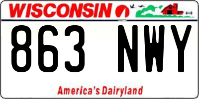 WI license plate 863NWY