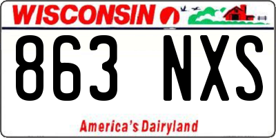 WI license plate 863NXS