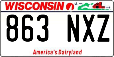 WI license plate 863NXZ