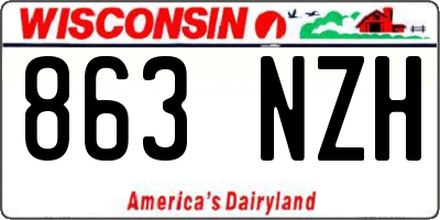 WI license plate 863NZH