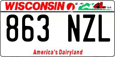 WI license plate 863NZL