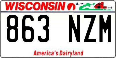 WI license plate 863NZM