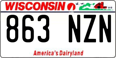WI license plate 863NZN