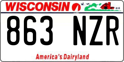 WI license plate 863NZR