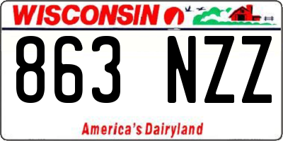 WI license plate 863NZZ