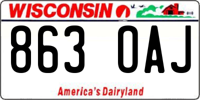 WI license plate 863OAJ