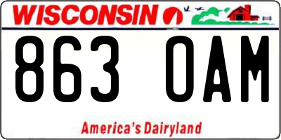 WI license plate 863OAM