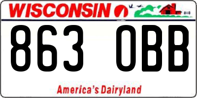 WI license plate 863OBB