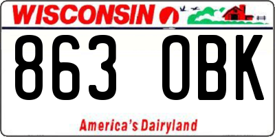 WI license plate 863OBK