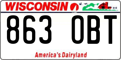 WI license plate 863OBT