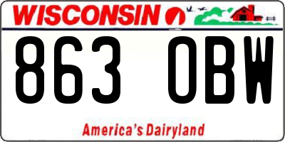 WI license plate 863OBW