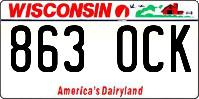 WI license plate 863OCK