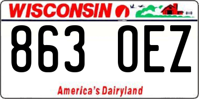 WI license plate 863OEZ