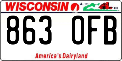 WI license plate 863OFB