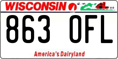 WI license plate 863OFL