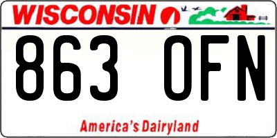 WI license plate 863OFN