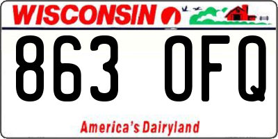 WI license plate 863OFQ