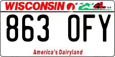 WI license plate 863OFY