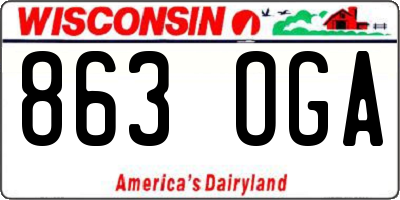 WI license plate 863OGA