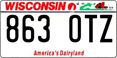 WI license plate 863OTZ