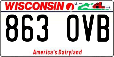 WI license plate 863OVB