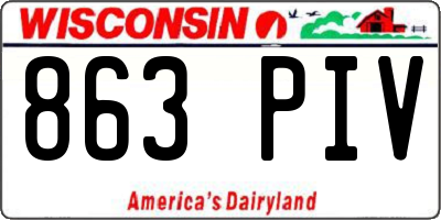 WI license plate 863PIV