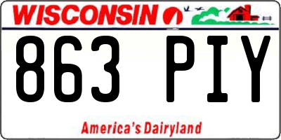 WI license plate 863PIY