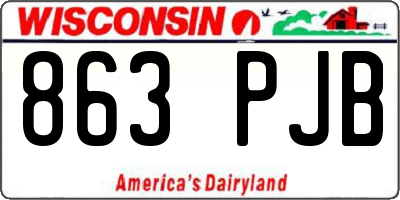 WI license plate 863PJB