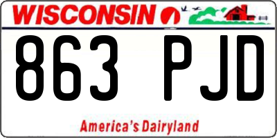 WI license plate 863PJD
