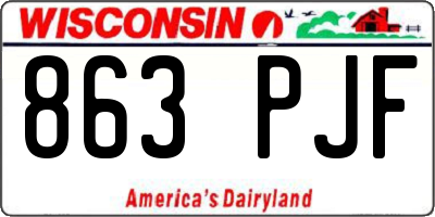 WI license plate 863PJF