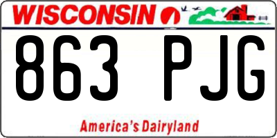 WI license plate 863PJG